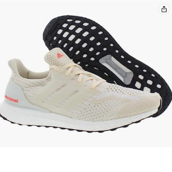 adidas Ultraboost 5.0 DNA Running Shoe Primeknit 7.5 Beige Tan Ecru Tint Glow - Picture 1 of 9
